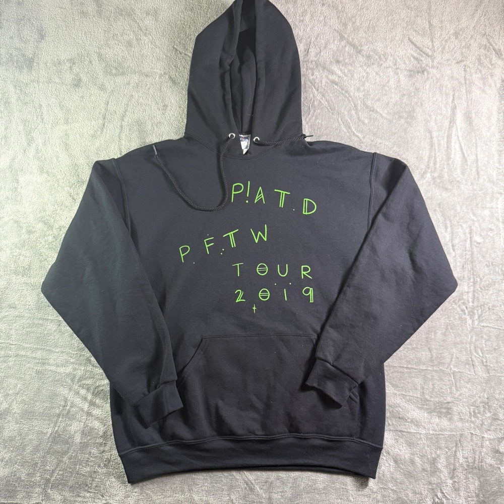 Jerzees Panic! At The Disco PFTW Tour 2019 Pullover Hoodie Sweatshirt Large